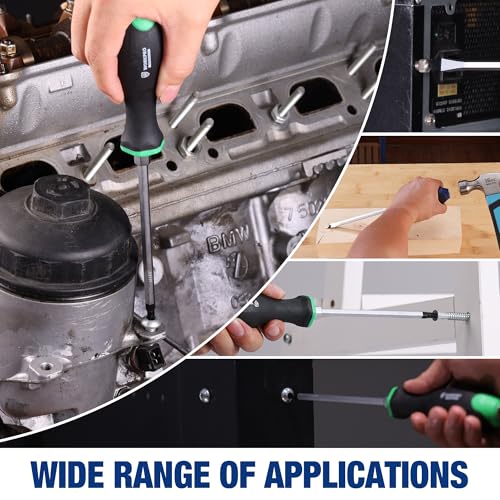 WORKPRO 24PCS Magnetic Screwdriver Set, Go-Thru Screwdriver with Organizer - style: 24-Piece Go-thru Screwdriver Set