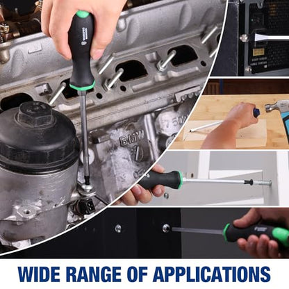 WORKPRO 24PCS Magnetic Screwdriver Set, Go-Thru Screwdriver with Organizer - style: 24-Piece Go-thru Screwdriver Set
