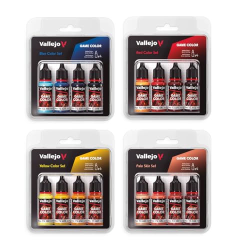 Vallejo - Black Color Set, Game Color, 4 Bottles x 0.6 fl.oz. - style: Black Color Set