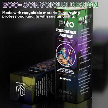 POSEIDON Professional Black Tattoo Ink - 8 fl oz (240ml) Bottle