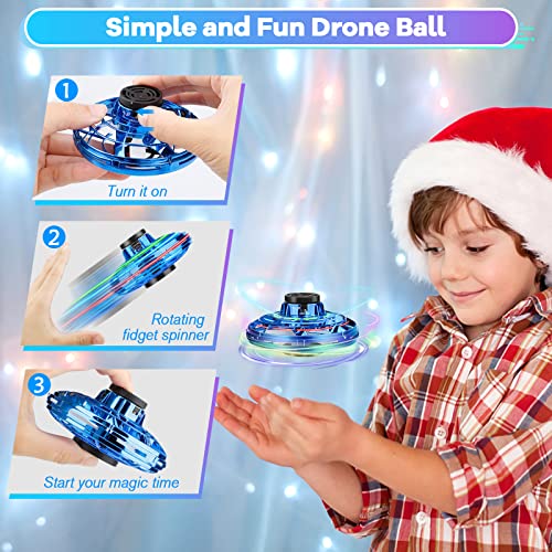 Vantexi Drone for Kids Flying Toys, 2026 Upgrade LED Fidget Spinner - color: Blue, size: 1 PC