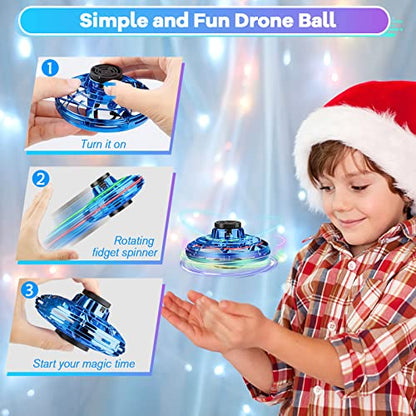 Vantexi Drone for Kids Flying Toys, 2026 Upgrade LED Fidget Spinner - color: Blue, size: 1 PC