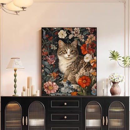 XTCIXAL Paint by Numbers Kit for Adults, Cat, 16X20 Inch - color: 09-Cat