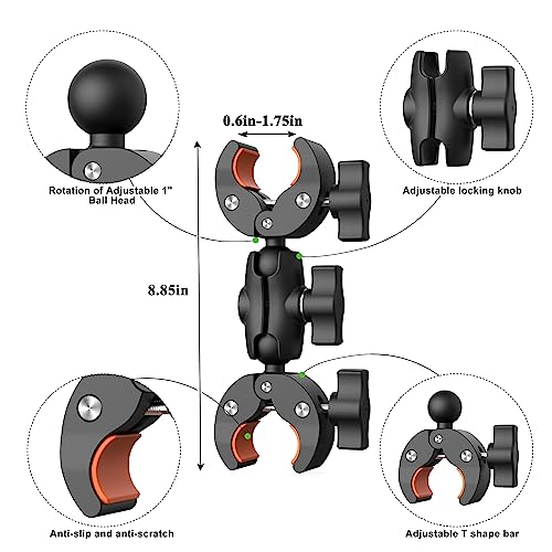 Motorcycle Bike Handlebar Clamp Mount for Insta360 X6 X5 X4 Accessories