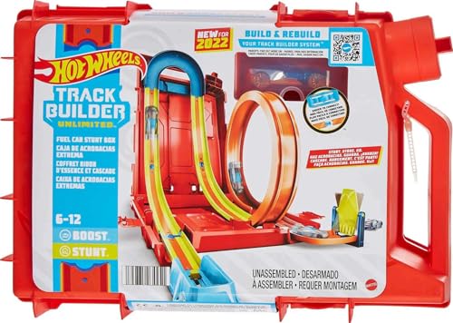 Hot Wheels Track Builder Unlimited Fuel Can Stunt Box Playset & Car