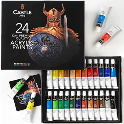 Castle Art Supplies 24 X 12ml Acrylic Paint Set - for Adults and Beginners