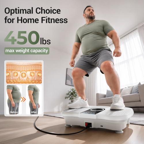 Vibration Plate Exercise Machine Vibrating Shaking Shaker Platform Board - color: Pure white