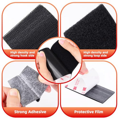 Hook and Loop Tape 1in x 20ft, Mounting Tape Heavy Duty Adhesion - size: 1in×20Ft