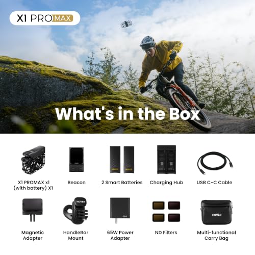 HOVERAir X1 PROMAX Cycling Combo, 8K Action Flying Camera, Foldable Drone - style: PROMAX (Cycling Combo)