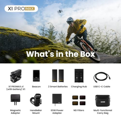 HOVERAir X1 PROMAX Cycling Combo, 8K Action Flying Camera, Foldable Drone - style: PROMAX (Cycling Combo)