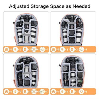 MOSISO Camera Backpack, DSLR/SLR/Mirrorless Photography Camera Bag - color: Salmon Pink