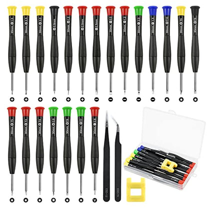 Ainiv Mini Precision Screwdriver Set, 24PCS Small Magnetic Screwdriver - color: 24 Pieces