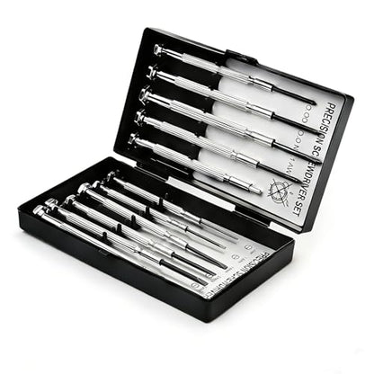 11PCS Small Precision Screwdriver Set, Premium Mini Screw Driver Set Kit, 6 Different Sizes of Flat Head Philips Screwdrivers for Watch, Eyeglasses, Electronics, Repair Box - size: Small