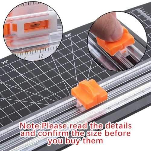 Honoson 6 Pcs Paper Cutter Replacement Blades for A4 Paper Trimmer, Orange - color: Orange