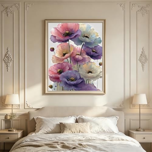 Paint by Numbers for Adults, Flower DIY Oil Painting Kit 16x20 Inch - color: PB471-1