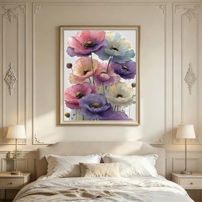 Paint by Numbers for Adults, Flower DIY Oil Painting Kit 16x20 Inch - color: PB471-1