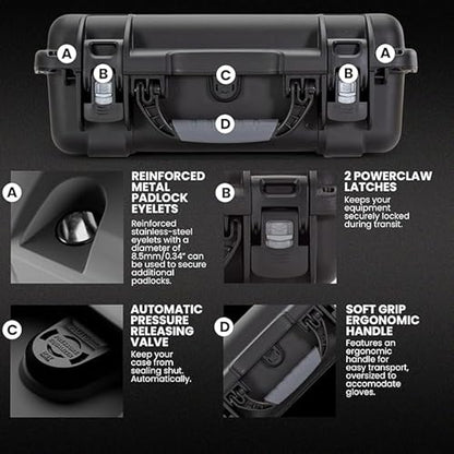 NANUK 925 DJI Mavic 4 Pro Creator Combo - Waterproof Hard Case with Drone Foam Insert, Crushproof, Portable Travel Case, Made in Canada (18.7” x 14.8”x 7”) - Black - color: Black