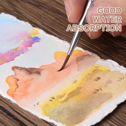 100 Sheets Watercolor Paper, 2 x 3.5 in, 300 GSM, Deckled Edge - size: 2 x 3.5inch