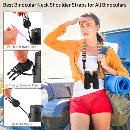 FIEIL Houndstooth Shoulder Strap, Adjustable Camera Strap with 2 Sets of Quick-Release Buckles, Comfortable Neck Strap for iPad, Tablet, Camera, Laptop, Binocular, Luggage Bag - color: Houndstooth