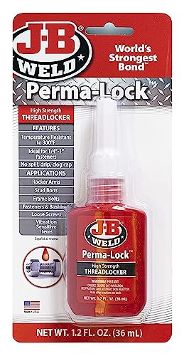 J-B Weld 27136 Perma-Lock High Strength Threadlocker - Red - 36 ml - color: Red, size: 36 ml
