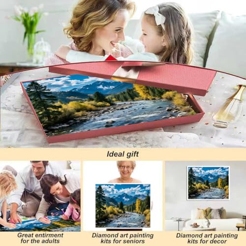 askkqtx Landscape Paint by Numbers Kit for Adults Frameless 16x20 Inch