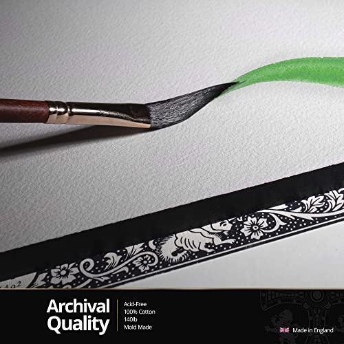 St Cuthberts Saunders Waterford CP Block White 300gsm 360 x 260mm 20 Sheets - size: ['254 x 356 mm']