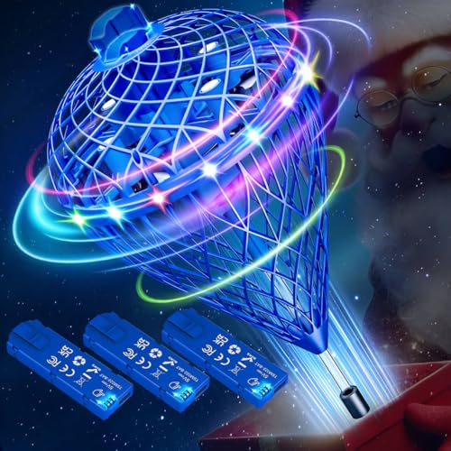 【Upgraded 3 Batteries】Flying Orb Ball Light-Up Hover Toys | Motion-Contro l Spinner with 3D Flips | Unplugged Family Fun|Play Indoors&Out | Christmas Stocking Stuffer Gift for Kids 5-7 8-13+ Year Old - size: Large