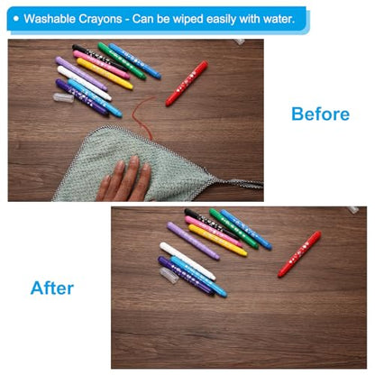 PATIKIL Gel Crayons, 3PCS Watercolor Crayons Silky Water Soluble Twist Bulk for Artists Coloring Drawing Painting, Pink Crayon - color: Pink