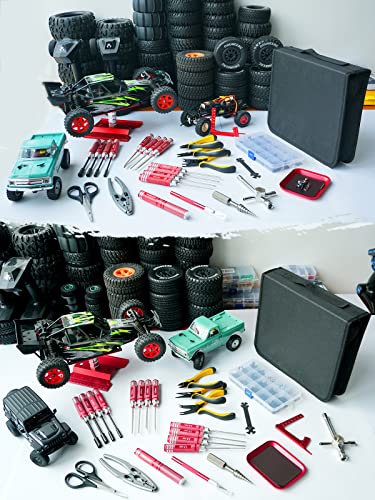 OGRC Tool Kit - Screwdriver Set, RC Repair Tools 1/8 1/10 RC Tools - 26pcs - color: Red