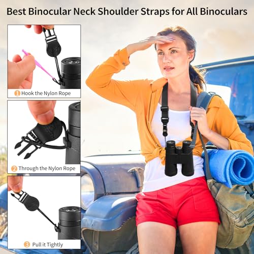 FIEIL Universal Shoulder Strap, Replacement Nylon Neck Lanyard, Comfortable Adjustable Shoulder Strap for iPad, Camera, Crossbody Bag, Binocular, Tablet (Black) - size: 1 Pack Black