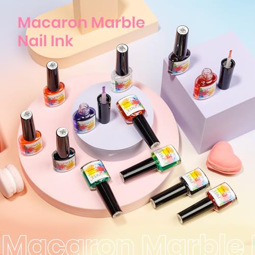 Alcohol Ink for Nails, 12 Colors Marble ink for nails - color: 731-Marble Nail Ink