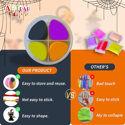 ARTPAR Kids Halloween Air Dry Clay Crafts, 12 Boxes Modeling Clay Kit