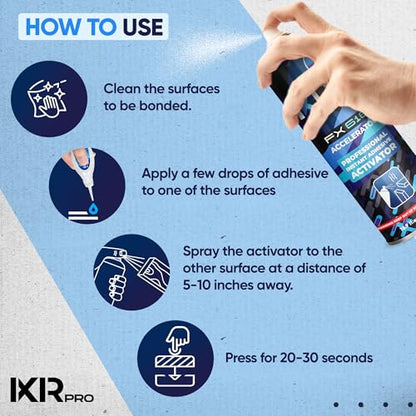 ixirpro Super Glue Accelerator, CA Glue Activator, 2 Pack-16.9 oz - size: 2 Pack