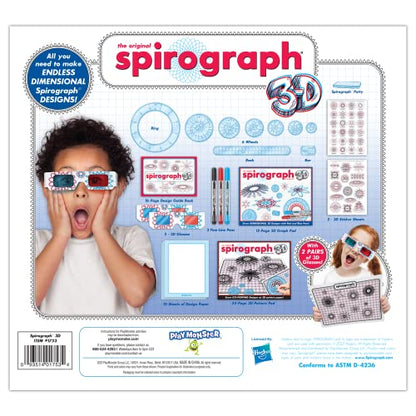 Spirograph 3D - The Classic Way to Make Amazing 3D Designs - See Your Designs Pop Off The Page! - Ages 8+ - style: 3D