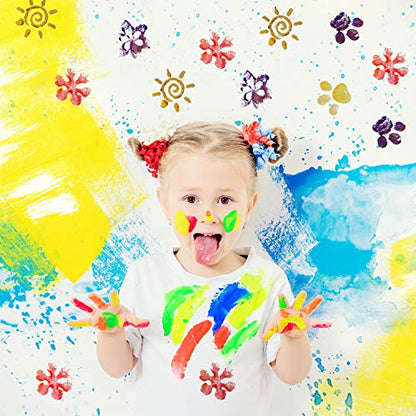 Outus 24 Pcs EVA Paint Stamps for Kids Paint Sponges Stamps for Crafting