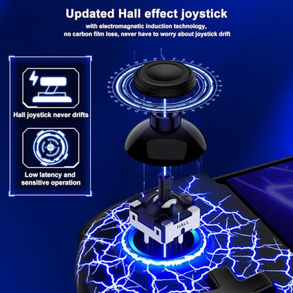 Gammeefy Switch Controller – Hall Effect Joysticks & Enhanced Grip – One Piece Switch Joypad Replacement Switch Pro Controller with 8-Color RGB Lighting, Turbo, Macros - Spider Silk, 6.2"/7" - color: Spider Silk, size: 6.2"/7"