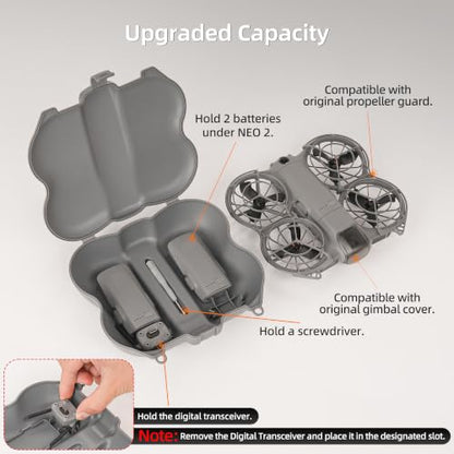 Protective Hard Case Small Storage Bag for DJI NEO 2, Black - color: Black