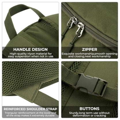 ArcEnCiel 10L/20L Mini X-Small Tactical Backpack MOLLE Daypack Gear Pack Camping Bag with Patch - color: Green, size: 10L