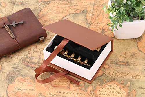 Yoption 6 Pcs Wax Seal Stamp Set, Botanical Eucalyptus Sealing Stamp Kit - color: Flower Set