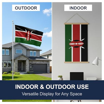 SSK® Kenya Outdoor Flag - Large 3' x 5', Weather-Resistant Polyester - color: Kenya