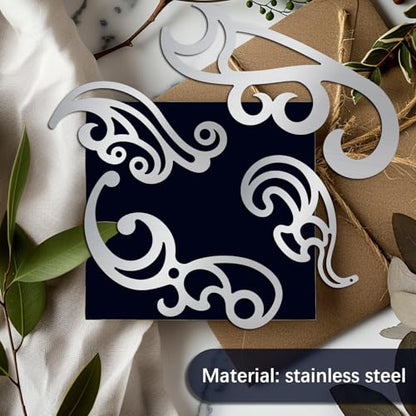ORIGACH 4 Pcs Stainless Steel French Curve Ruler