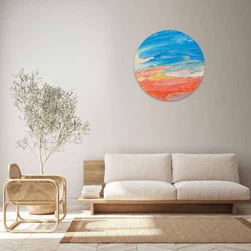 PATIKIL 6" 8" 10" Wood Panels Board, Unfinished Round Art Wood Canvas Panel Painting Boards for DIY Craft Painting Use, Wood Color - size: 6" 8" 10"