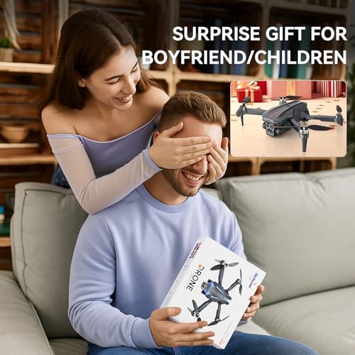 Drone with Camera for Adults, Brushless RC Quadcopter, 2 Batteries