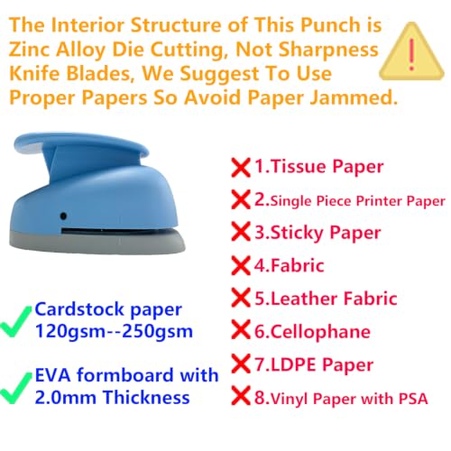 2‑Pcs Circle Hole Paper Punch Set, Puncher Cutting Diameter 3/4‑inch,1‑inch - size: 2 SMALL SIZE
