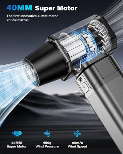OQTIQ Compressed Air Duster for 40mm Motor, Turbo Fan for 450g Airflow