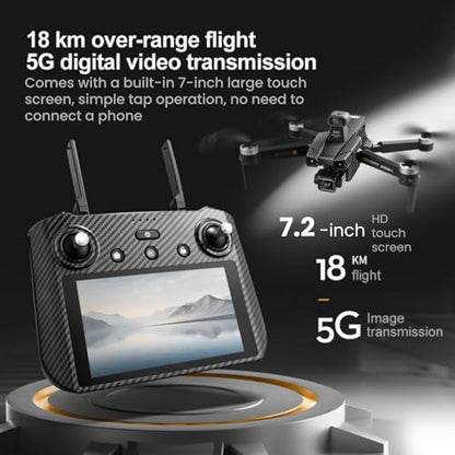 AE86ProMax Drones with camera for Adults 4k,3 Batteries Carbon - color: Carbon Fiber