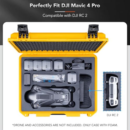 Lykus Titan M400 Hard Case for DJI Mavic 4 Pro and DJI RC Pro 2/RC2 - color: Yellow