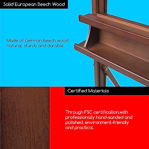 MEEDEN Studio Wood H-Frame Easel: Art Easel on Wheels for Artist - color: Walnut, size: Easel with Wheels
