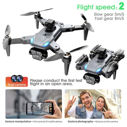 4K Drone with Camera for Adults, Foldable quadcopter drone with 4.3-inch screen remote controller,Automatic obstacle avoidance,One-Key Takeoff & Auto Follow,Under 249g，Brushless Motor FPV Drone (black)
