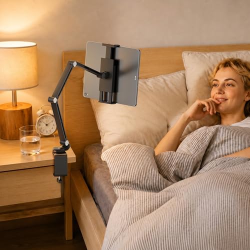 Houele Tablet Stand Holder iPad Stand for Desk iPad Desk Mount - color: Black
